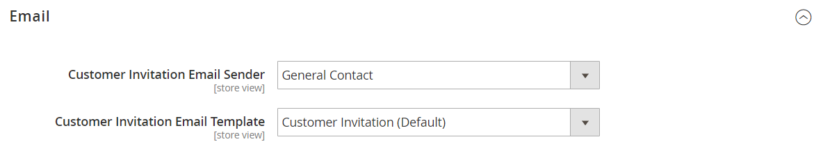 Kundenkonfiguration - E-Mail-Optionen für Einladungen