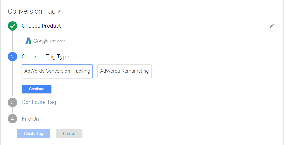 Google Tag Manager - Adwords Conversion Tracking