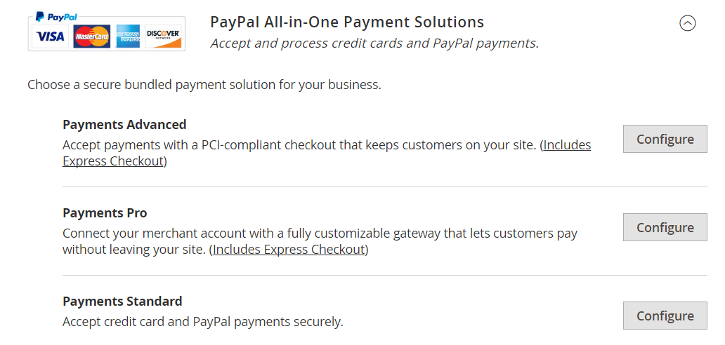 PayPal All-in-One-Zahlungslösungen