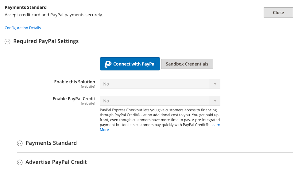 PayPal-Zahlungen Standard - Konfiguration