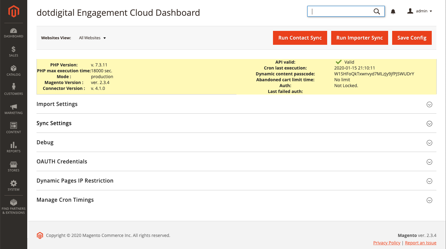 Engagement Cloud Reports Dashboard