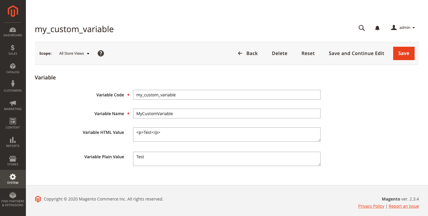 Neue benutzerdefinierte Variable